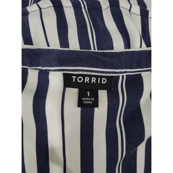 Torrid Women's Mini Challis Zip Front Sleeveless Shirt Dress Size 1x - Picture 11 of 11